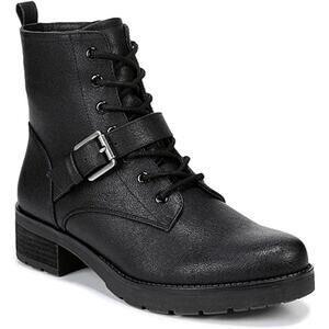 SOUL Naturalizer Womens Quaid Combat & Lace-up Boots Black 6.5 nwob